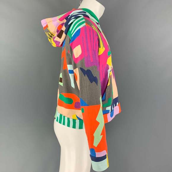 WALTER VAN BEIRENDONCK AW19 Multi Color Drip Print Hooded Sweatshirt - Picture 2 of 5